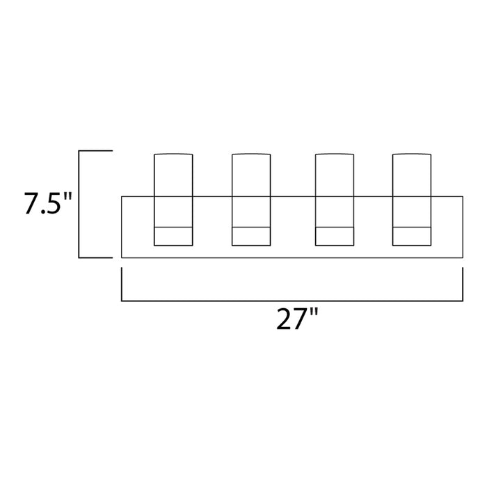 Maxim 23074 Silo 4-lt 27" LED Bath Vanity