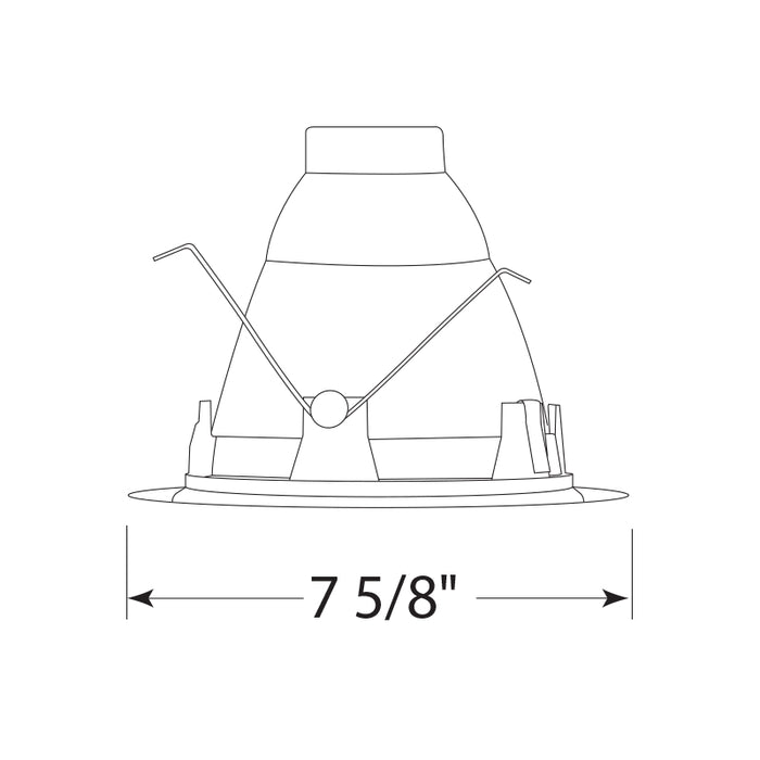 Juno 230 6" Round Downlight Economy A-Lamp Reflector with Baffle Trim