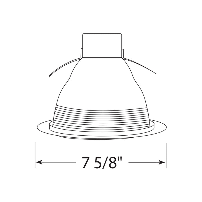 Juno 233 6" Round Downlight Economy A-Lamp Reflector with Baffle Trim