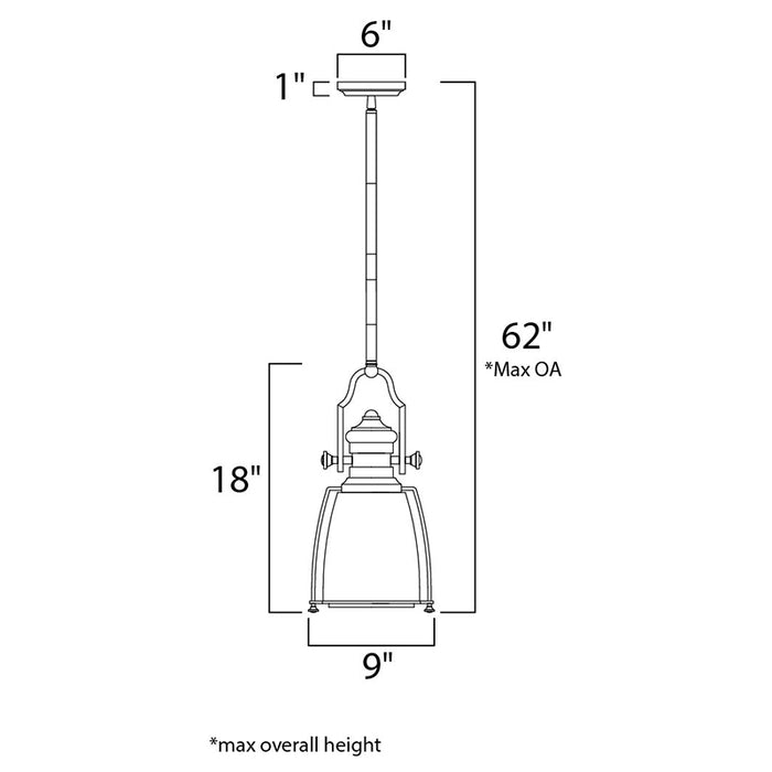 Maxim 25002 Hi-Bay 1-lt 9" Pendant