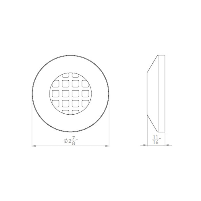 WAC 2511 2" LED Surface Mount Indicator Louver