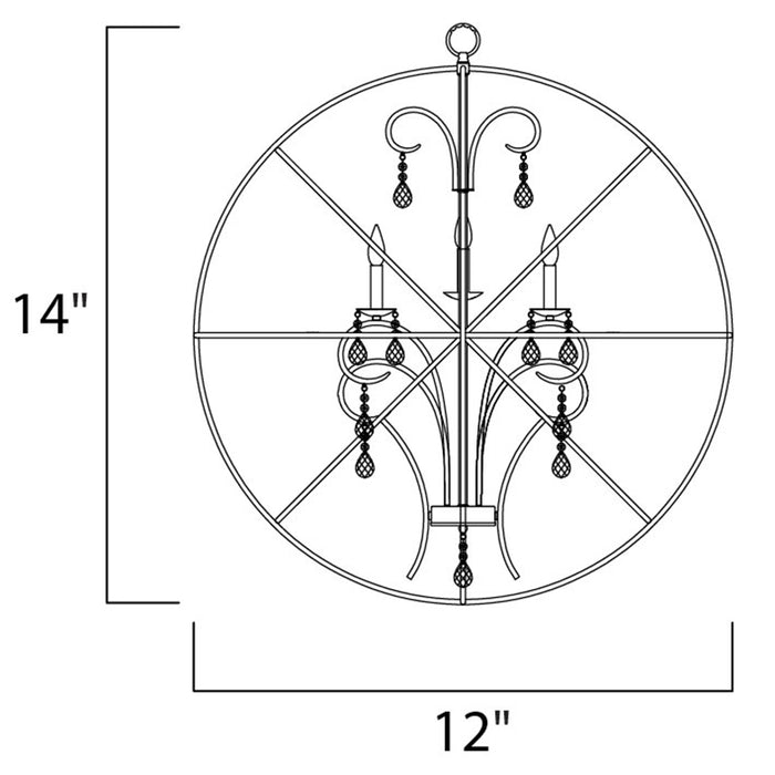 Maxim 25140 Orbit 3-lt 12" Pendant