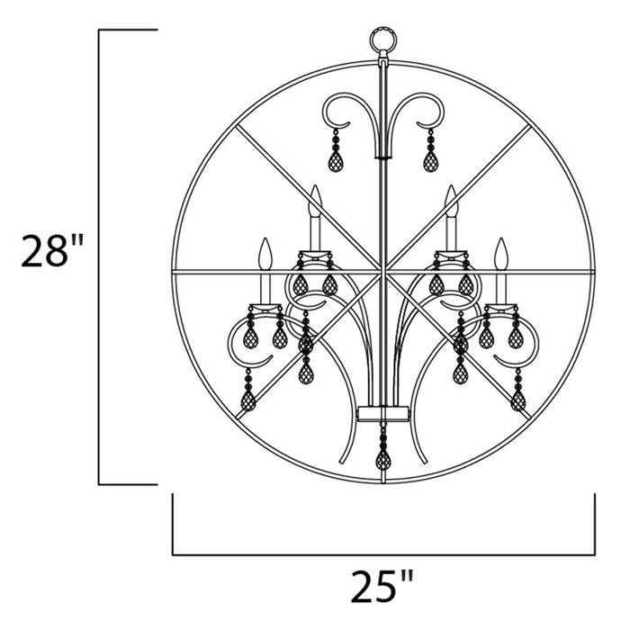 Maxim 25144 Orbit 6-lt 25" Pendant