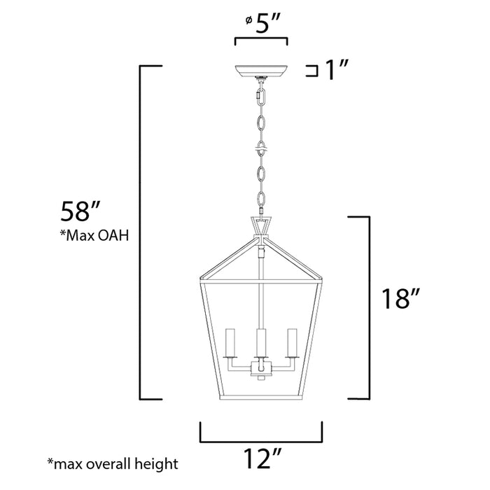 Maxim 25152 Abode 4-lt 12" Small Chandelier