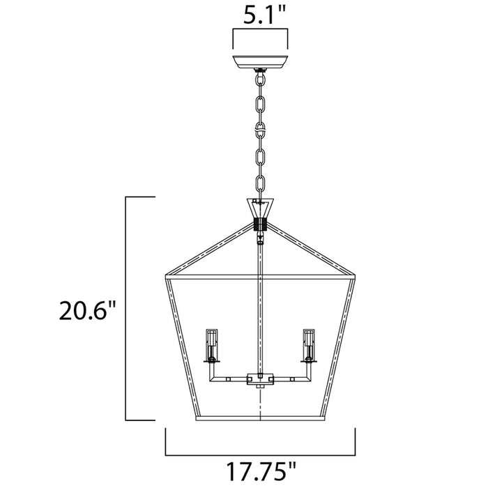 Maxim 25156 Abode 4-lt 18" Chandelier