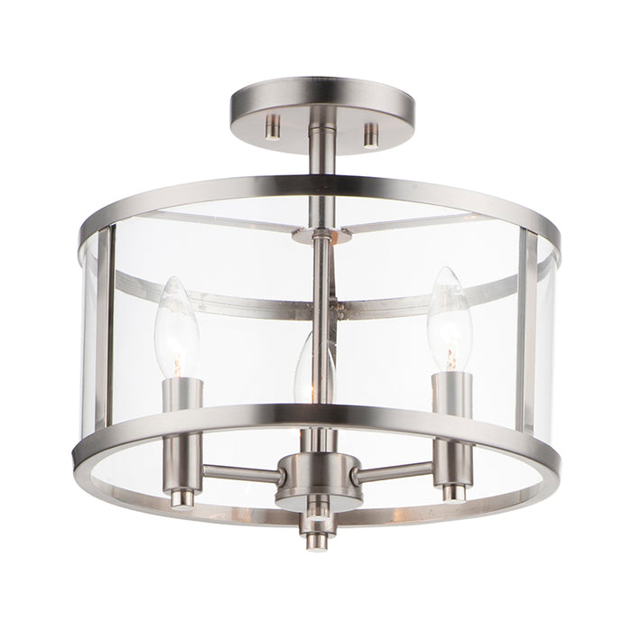 Maxim 25250 Sentinel 3-lt 13" Semi-Flush Mount