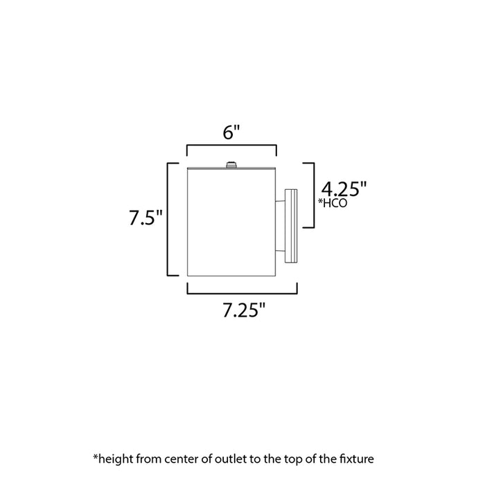 Maxim 26101 Outpost 1-lt 7" Tall Outdoor Wall Sconce