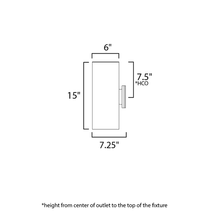 Maxim 26103 Outpost 2-lt 15" Tall Outdoor Wall Sconce