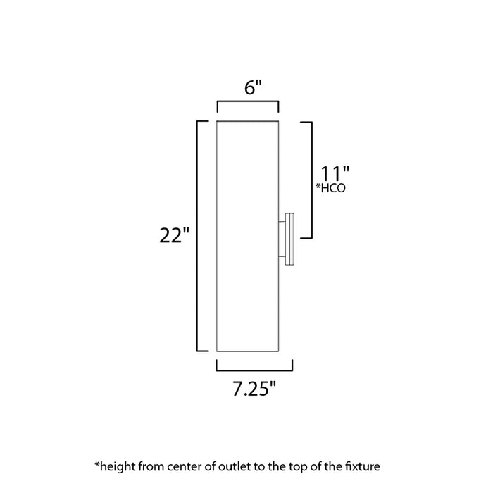 Maxim 26105 Outpost 2-lt 22" Tall Outdoor Wall Sconce