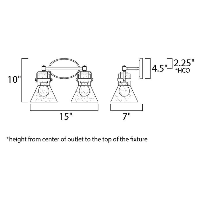 Maxim 26112 Seafarer 2-lt 15" Bath Vanity