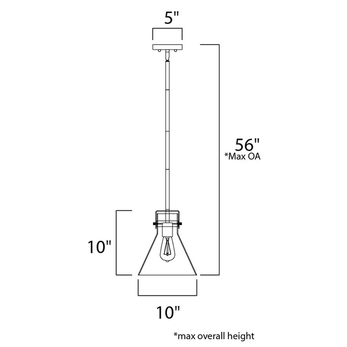 Maxim 26115 Seafarer 1-lt 10" Pendant with Bulb