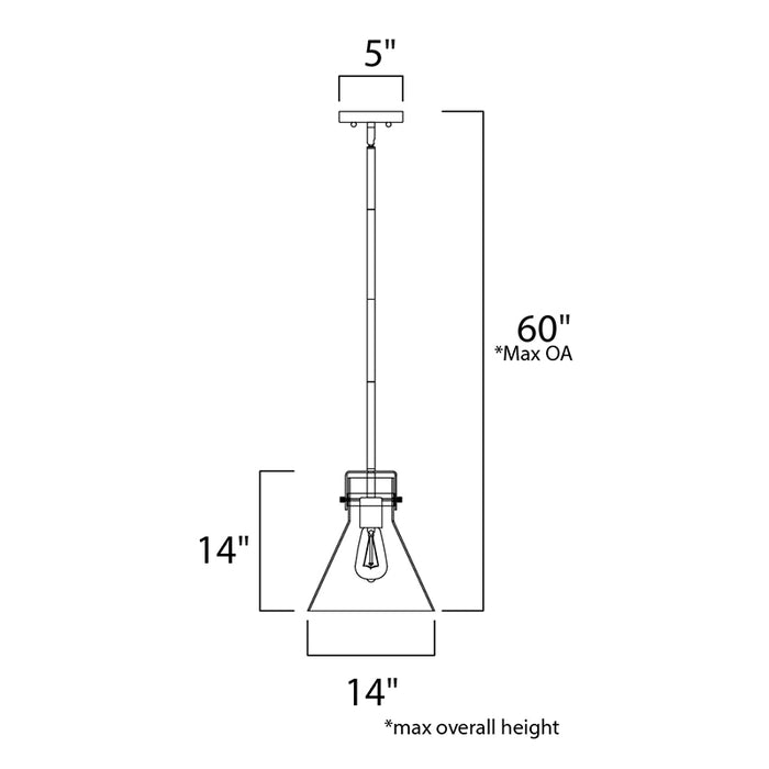 Maxim 26119 Seafarer 1-lt 14" Pendant