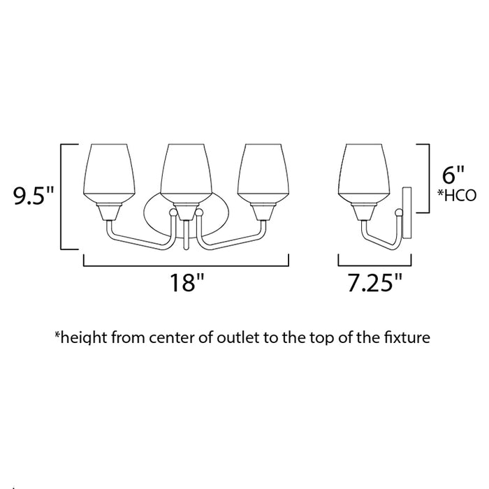 Maxim 26122 Goblet 3-lt 18" Bath Vanity