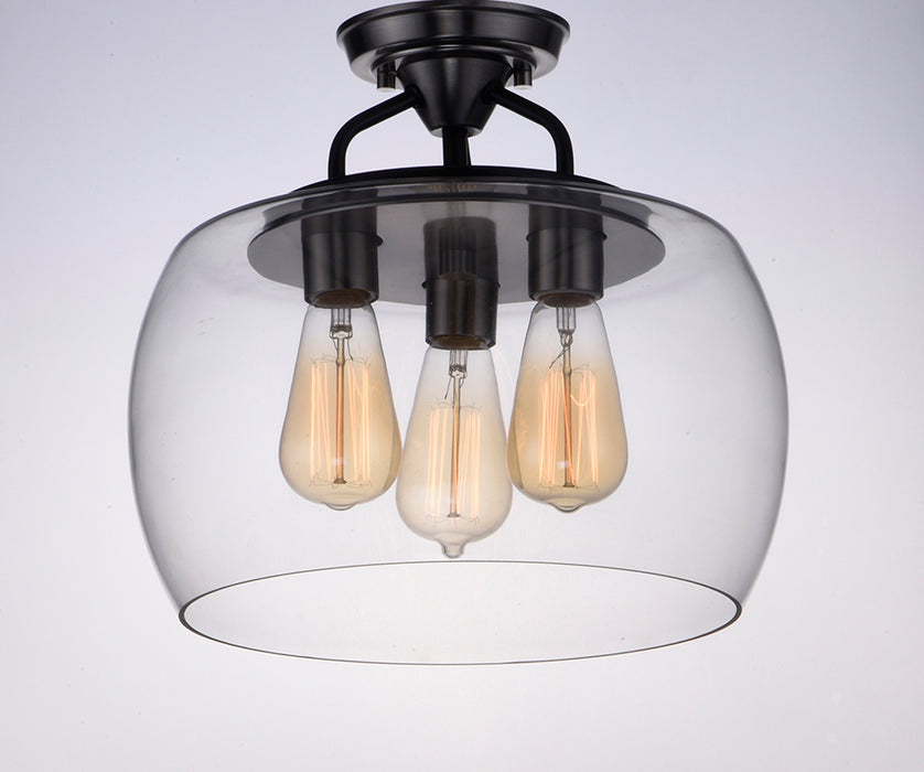 Maxim 26130 Goblet 3-lt 14" Semi Flush Mount