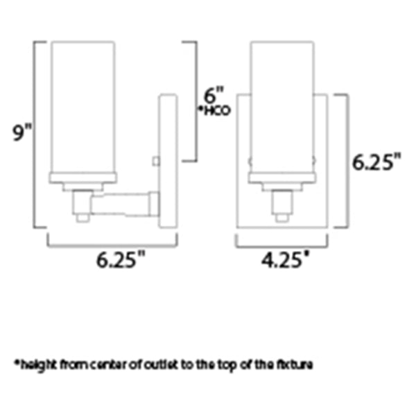 Maxim 26321 Crescendo 1-lt 9" Tall Wall Sconce