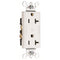 Decorator 20A Daul-Controlled Plug Load Duplex Receptacle, White