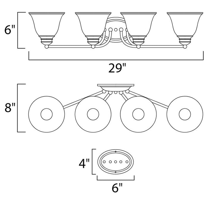 Maxim 2689 Malaga 4-lt 29" Bath Vanity