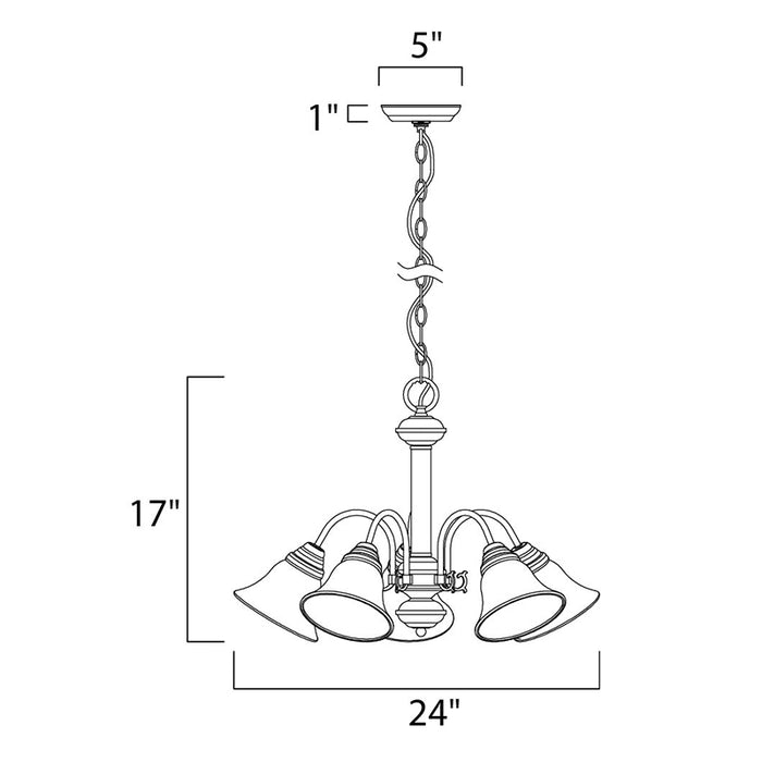 Maxim 2698MR Malaga 5-lt 24" Chandelier