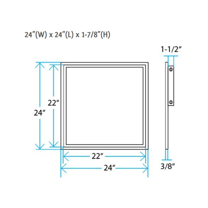 Westgate LP 2x2 40W Premium High-Output LED Panel, 4000K