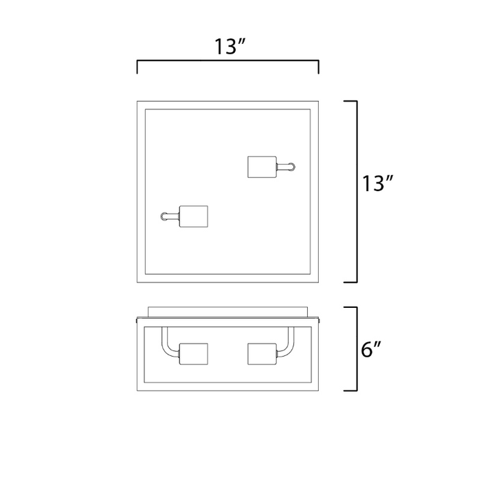 Maxim 30098 Catalina 2-lt 13" Outdoor Ceiling Mount