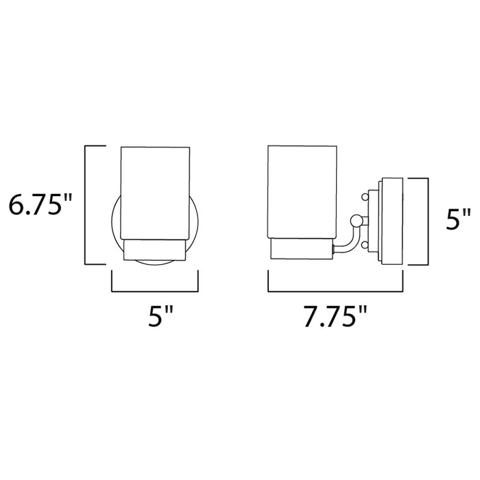 Maxim 30261 Mod 1-lt 7" Tall Wall Sconce