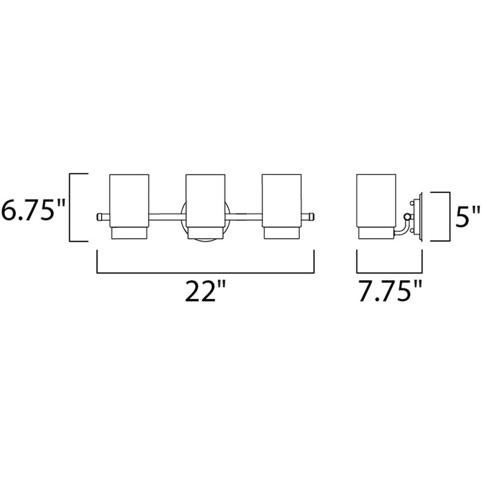 Maxim 30263 Mod 3-lt 22" LED Vanity