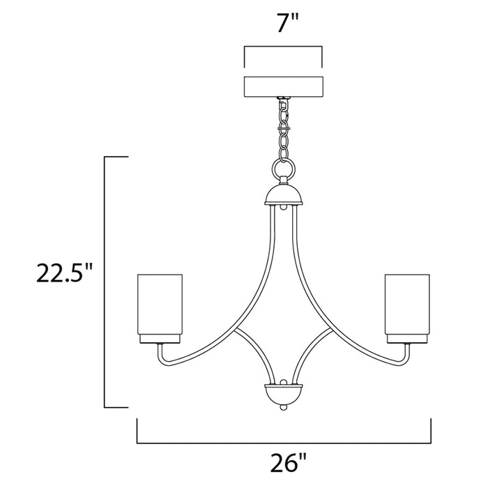 Maxim 30265 Mod 5-lt 26" LED Chandelier