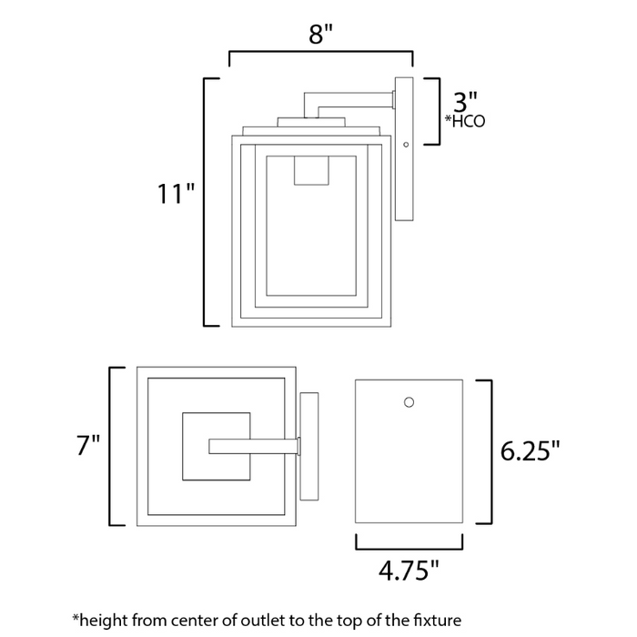 Maxim 3032 Cabana 1-lt 11" Tall Outdoor Wall Sconce