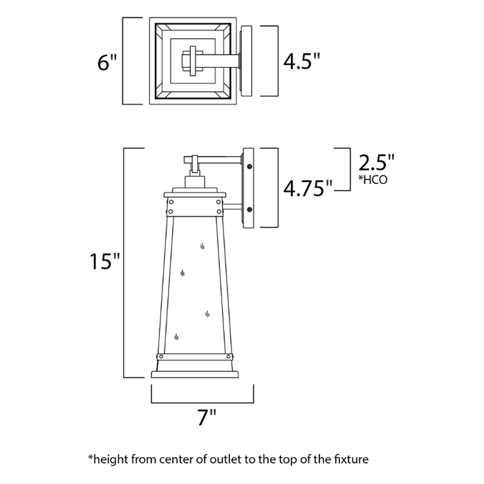Maxim 3043 Schooner 1-lt 15" Tall Outdoor Wall Sconce