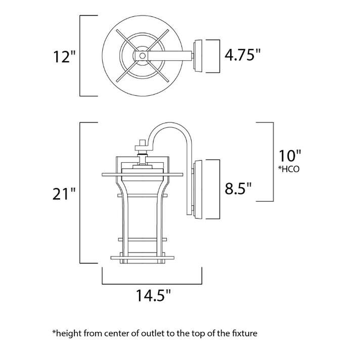 Maxim 30486 Oakville 1-lt 21" Tall Outdoor Wall Lantern