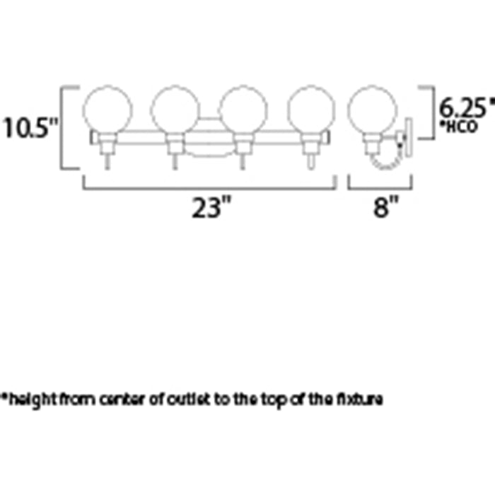Maxim 30514 Bauhaus 4-lt 33" Bath Vanity