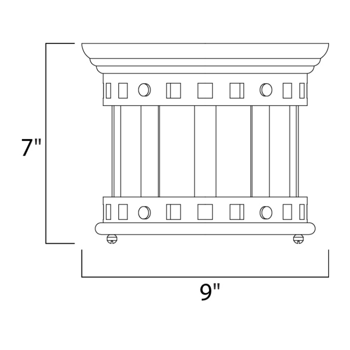 Maxim 3130 Santa Barbara DC 1-lt 9" Outdoor Flush Mount