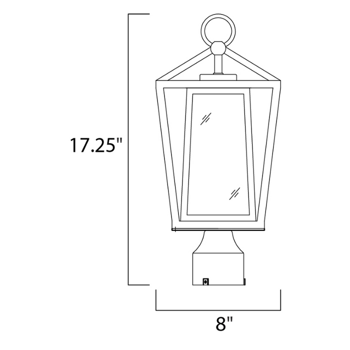 Maxim 3171 Artisan 1-lt 17" Tall Outdoor Post Lantern
