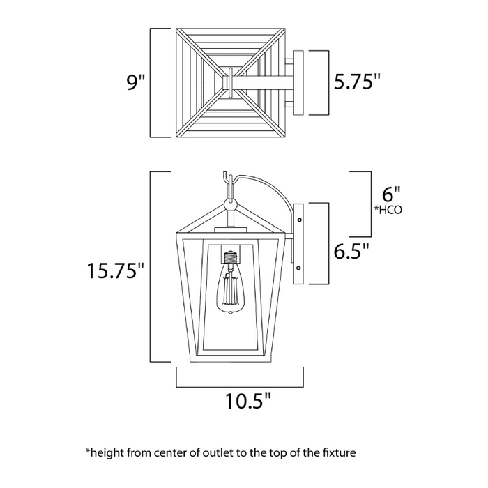 Maxim 3175 Artisan 1-lt 16" Tall Outdoor Wall Mount