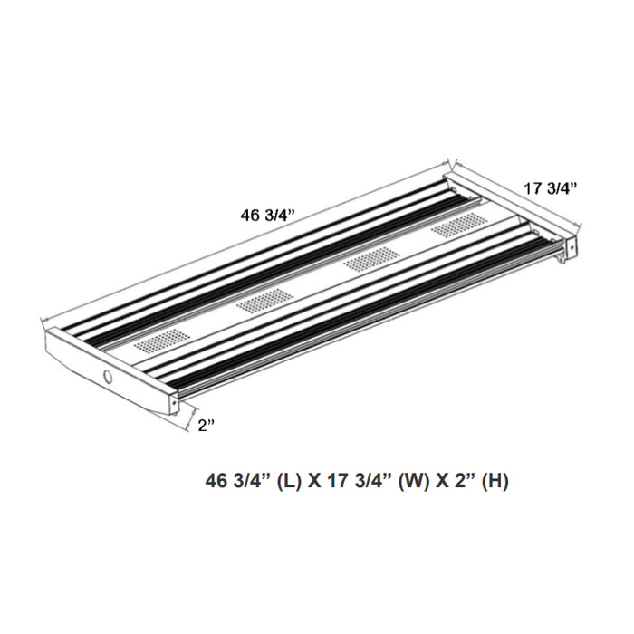 Westgate LLHB4 200W/250W/300W , 46500 Lumen, 0-10 Dimming LED Linear High Bay 120-277V