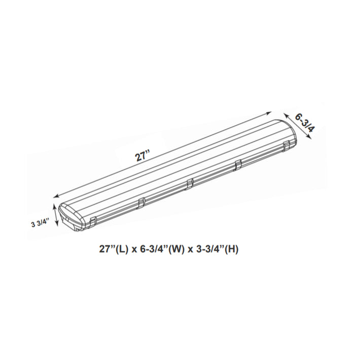 Westgate LLVT 2FT 25W LED Linear Vapor Light, CCT