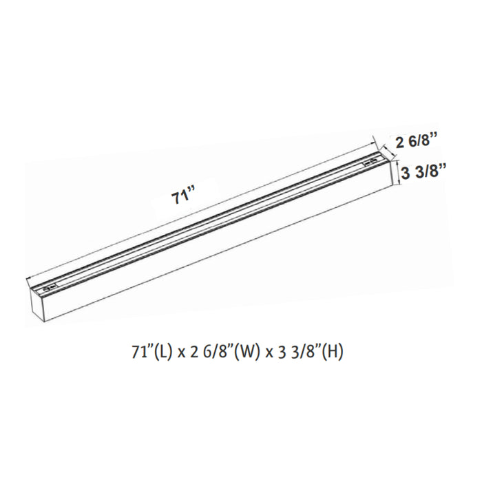 Westgate SCX 6FT 60W LED Indirect Linear Lighting , CCT Selectable, 0-10V Dimmable 120-277V