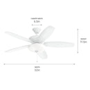 Kichler 330161 Renew Select 52" Ceiling Fan with LED Light Kit