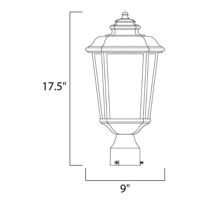 Maxim 3340 Radcliffe 1-lt 18" Tall Outdoor Post Mount