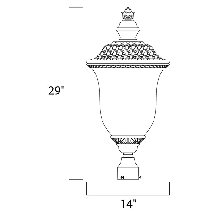 Maxim 3421 Carriage House DC 3-lt 29" Tall Outdoor Pole/Post Lantern