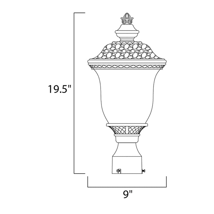 Maxim 3426 Carriage House DC 1-lt 20" Tall Outdoor Pole/Post Lantern