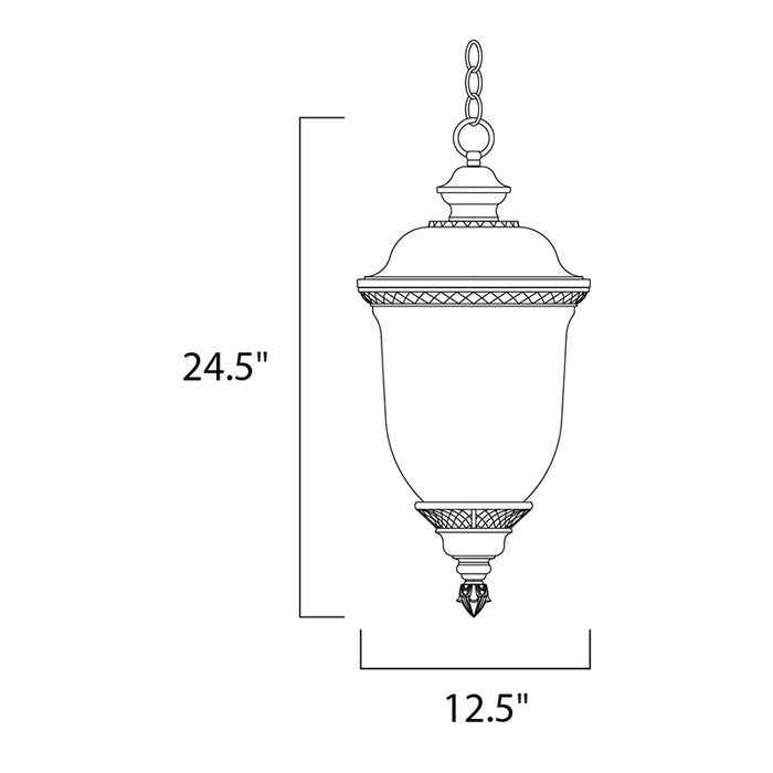 Maxim 3427 Carriage House DC 3-lt 13" Outdoor Hanging Lantern