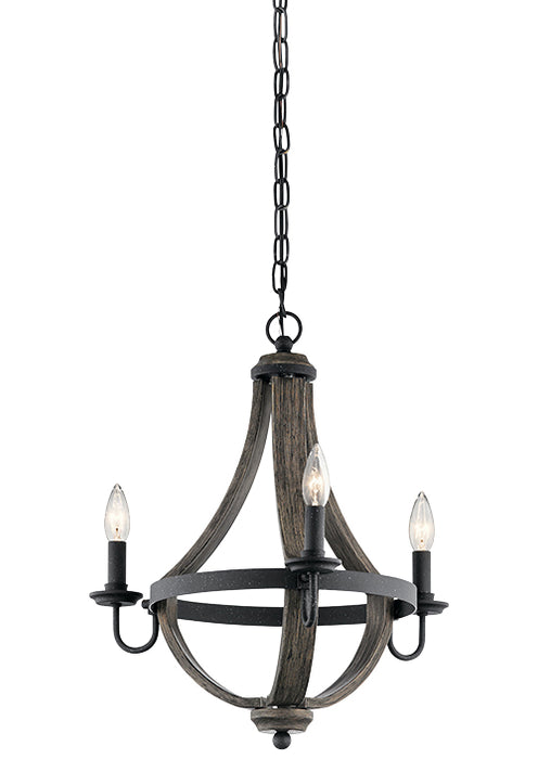 Kichler 34818 Merlot Small 3-lt Wine Barrel Chandelier