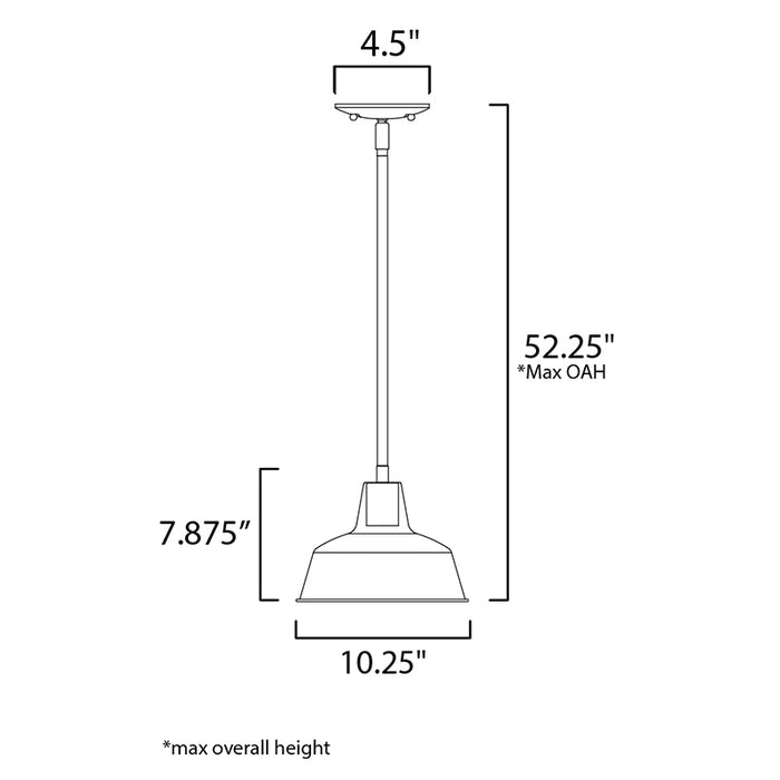 Maxim 35017 Pier M 1-lt 10" Outdoor Pendant