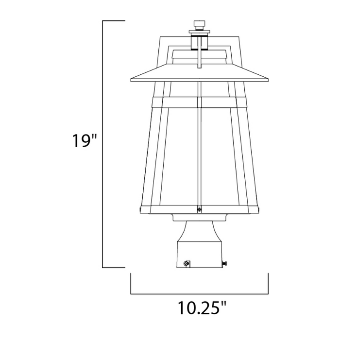 Maxim 3530 Calistoga 1-lt 19" Tall Outdoor Pole/Post Lantern