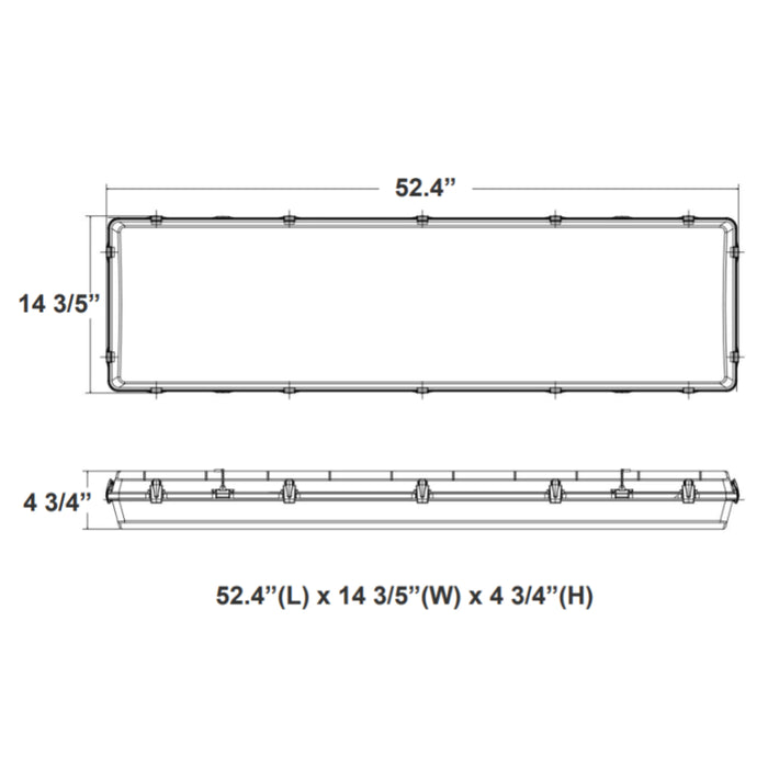 Westgate LLVT 4FT 100W LED Linear Vapor Light, CCT