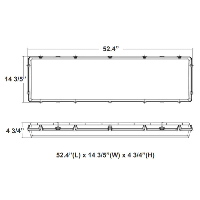 Westgate LLVT 4FT 100W LED Linear Vapor Light, CCT, 480V