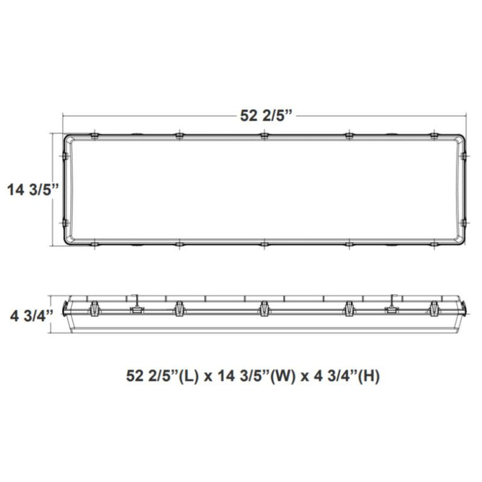 Westgate LLVT 4FT 80W/110W/150W LED Linear Vapor Light, CCT