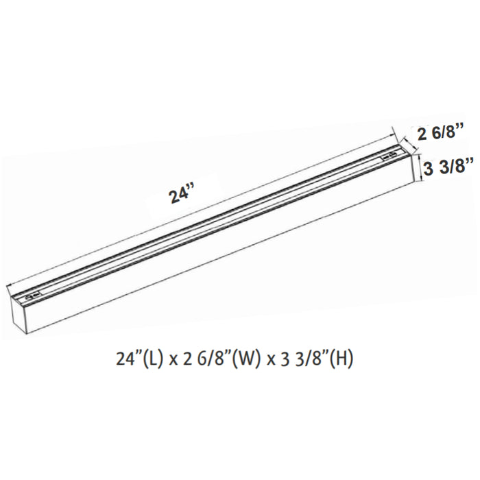 Westgate SCX 2FT 20W LED Indirect Linear Light, CCT Selectable, 0-10V Dimmable, 120-277V