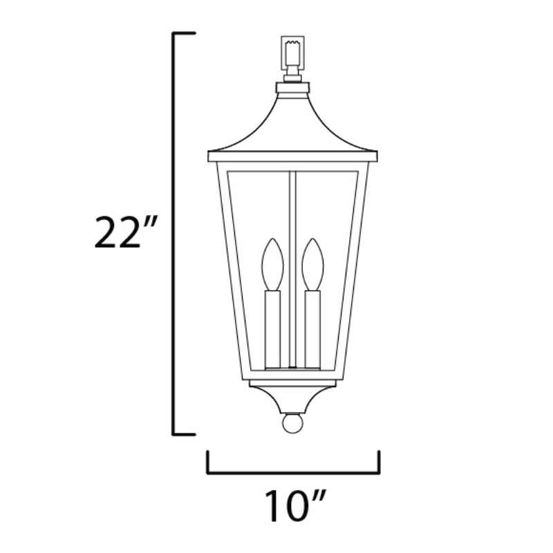 Maxim 40239 Sutton Place VX 2-lt 10" Outdoor Hanging Lantern
